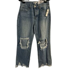 And Now This Macy’s The Mini Wide High Rise Relaxed Fit Cropped Jeans Size 25
